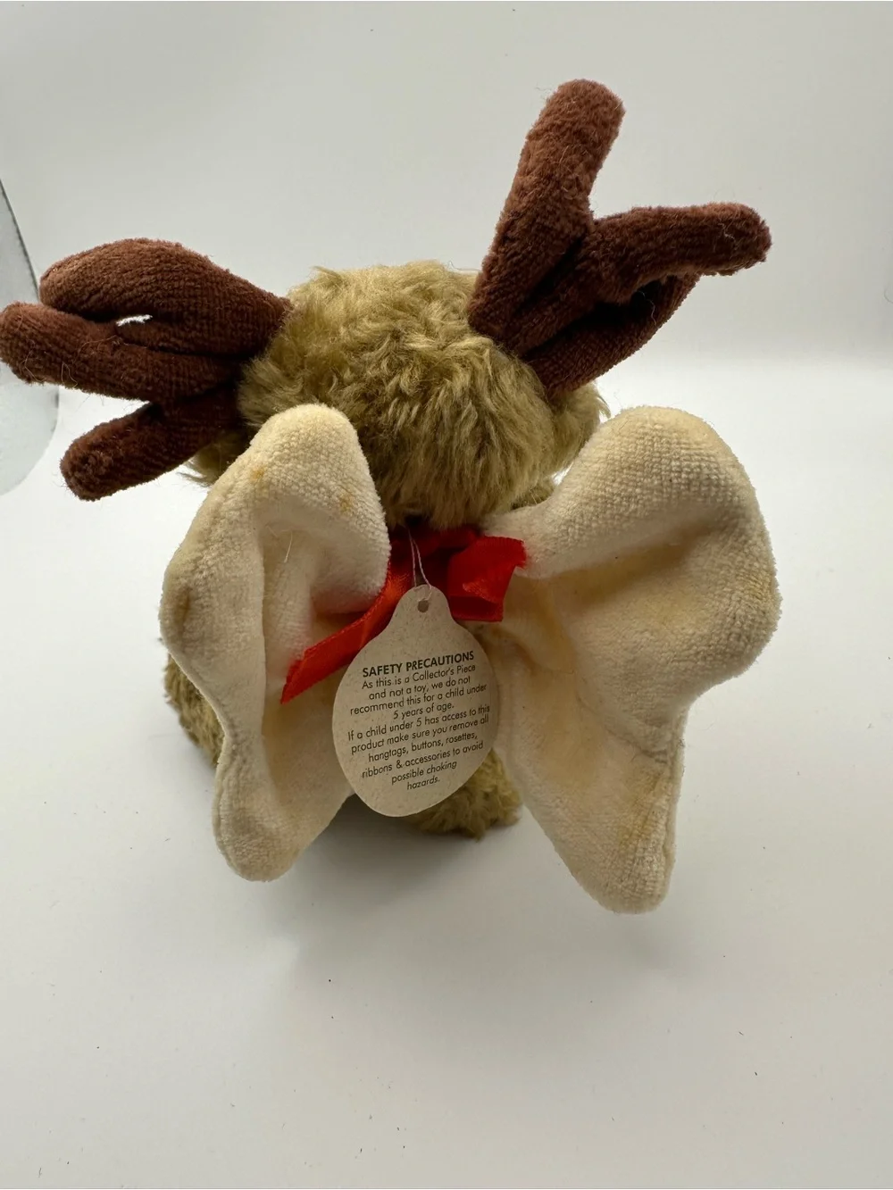 NWT Boyds Bears Vintage 1990 Plush Moose w/ Antlers Mistletoe Wings